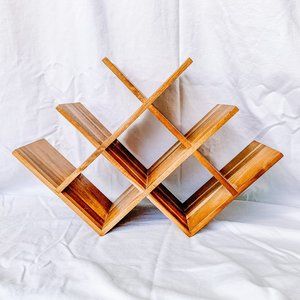 contemporary wooden wine rack